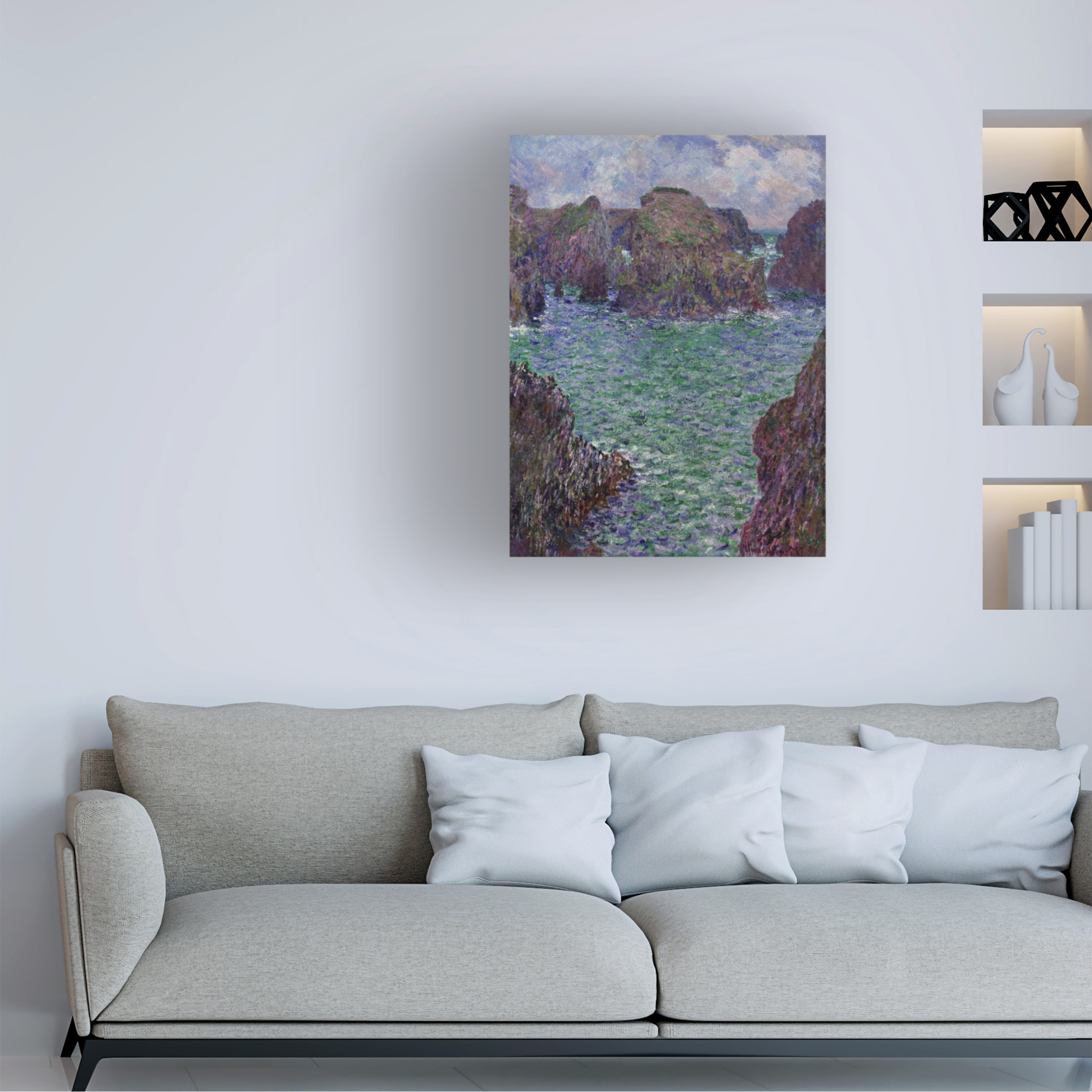 Monet 'Portgoulphar' Canvas Art