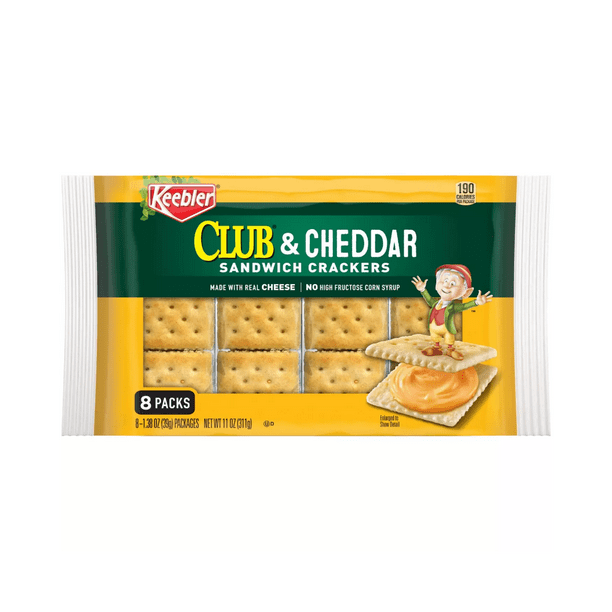 KlLLERBURNER　cheese Keebler Cheese and Peanut Butter Sandwich Crackers, 11 oz, 8