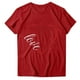 thumbnail image 3 of Camiseta de Manga Corta de Cuello Redondo Impresa para las Mujeres Día de San Valentín, Mezcla Ligera de Poliéster para Primavera Verano Otoño, 3 of 7