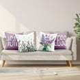 thumbnail image 7 of Farmhouse Purple Floral Pillow Covers Set of 4,Rustic Lavender with Butterfly Throw Pillow Covers Flower Plant Decorative Pillow Covers for Couch Sofa Bed Home Decor Pillowcase,18x18 Inches, 7 of 7
