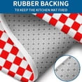 thumbnail image 4 of Red and Black Checkered Pattern Bathroom Rugs Sets 3 Piece,Toilet Cover Set,Absorbent Non Slip Bathroom Mats Sets with U-Shaped Contour Rug Toilet Rug Set, 4 of 5