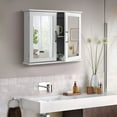 thumbnail image 4 of Gymax Bathroom Medicine Cabinet 2-Tier Wall-Mounted Mirror Storage Cabinet W/Handles, 4 of 10