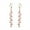 Rose Gold Plated, variant on PYNZY Dangling Earrings for Women Bridal Earrings for Wedding Delicate Leaf Plated White Gold Long Earrings