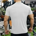 thumbnail image 5 of YLSDY Mens 1/4 Zip Compression T Shirt Slim Fit Gym Workout Shirts Short Sleeve Crew Neck Trendy Tees Outdoor Running Top Gray XL, 5 of 5