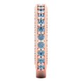 thumbnail image 4 of 1.44 ct Brilliant Round Cut Natural Swiss Blue Topaz 14k Rose Gold Eternity Band SZ 9.25, 4 of 6