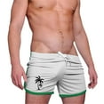 thumbnail image 3 of DDAPJ pyju Running Shorts for Men 8 Inch Inseam Gym Athletic Shorts Breathable Workout Shorts Lightweight Quick Dry Surfing Board Shorts White L, 3 of 5