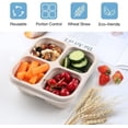 thumbnail image 2 of 1 Pce Contenants à Collation, Boîte à Lunch Bento Divisée avec Couvercles Transparents, Contenants à Repas Réutilisables pour Adultes, Sans BPA, 4 Compartiments Contenants de Stockage Alimentaire pour Personnes Travail Voyage, Bleu, 2 of 5