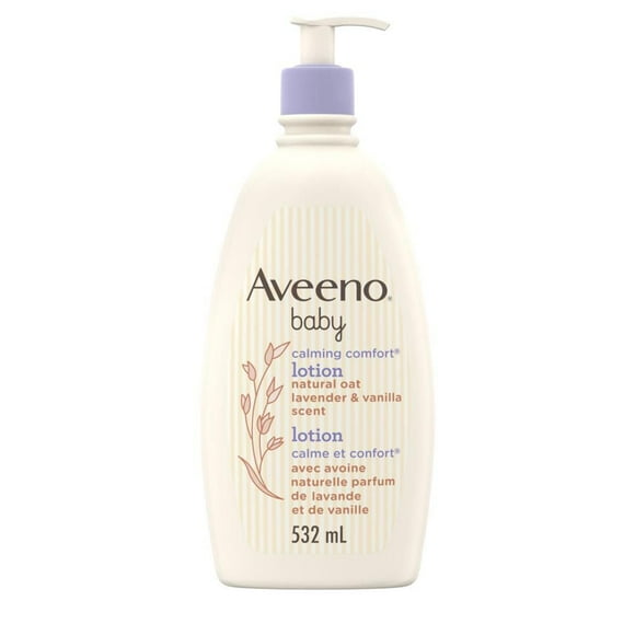 Aveeno Baby Lotion Calme et confort - avoine colloïdale, glycérine, diméthicone - lavande et vanille