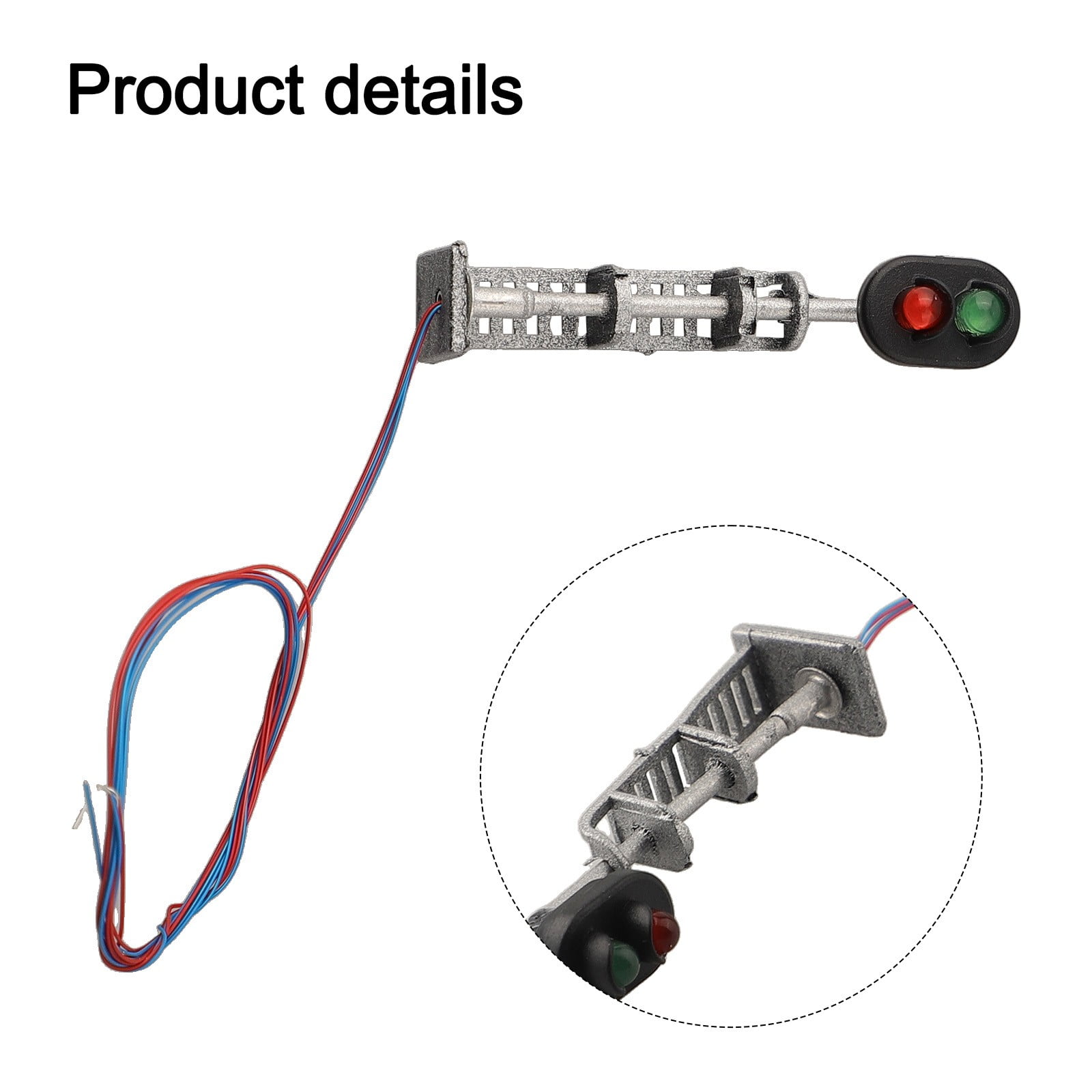Model Train Block Lights 3-Piece N Scale Model Railroad Track Signals ...