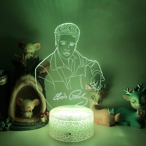 Lámpara nocturna Elviss Anime Decor 3D Illusion con USB