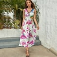thumbnail image 4 of Flamingo Pattern Sleeveless Dress Woman Fashion Long Dresses Women's Summer Suit Dress 2025, 4 of 6