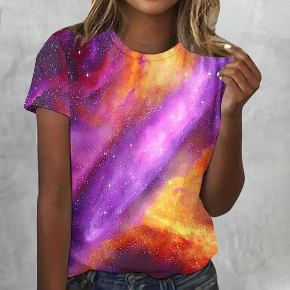 LiMoi Short Sleeve Womens Tops Casual Womens T Shirts Pack T-Shirts for Women Graphic Tees Trendy Oversized Tshirts Get it Fast