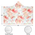 thumbnail image 3 of Wearable Blanket,Pioneer Flower Floral Print Pattern Hooded Wearable Sherpa Blanket for Adults & Teens,Winter Poncho Shawl Wrap Cape Thick Warm,60"x80", 3 of 5