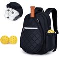 thumbnail image 1 of Pickleball Backpack, Quilted Paddle Bag with Shoe Compartment & Waterproof Pocket - Holds 2-4 Paddles for Players, 1 of 7