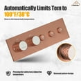thumbnail image 6 of CASAINC 5-Spray Dual Shower Head 16 in. Round Wall Mount Fixed and Handheld Shower Head 2.5 Thermostatic in Brushed Rose Gold, 6 of 10