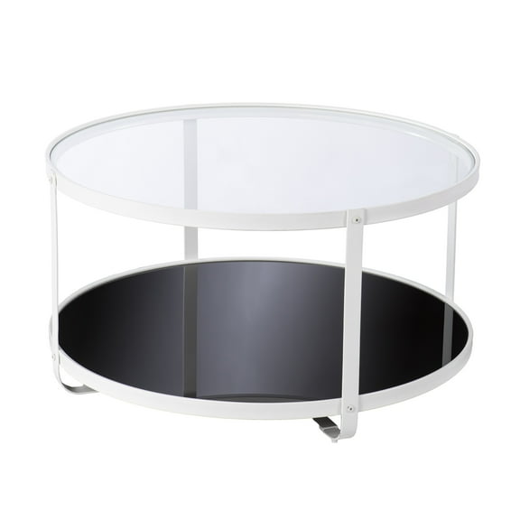 SEI Furniture Vimmerly  Tempered Glass-Top Cocktail Table in Black-White