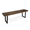 Brown & Black, variant on Tcbosik Outdoor Wooden Bench, 61.7" Porch Bench with Metal Legs, 2-Seater Chair for Deck, Patio, Garden, Backyard, Black & Gray