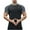 Gray, variant on Mens Gym Muscle Short Sleeve Sweat Workout Shirts Quick Dry Stretchy Athletic T-Shirts for Men