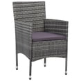 thumbnail image 3 of Bowery Hill Solid Acacia Wood/PE Rattan Standard Durable Dining Set in Gray, 3 of 12