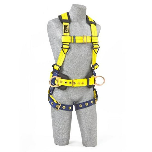 FullBody Harness, Tongue Buckles, Side/back DRings, Large, 420lb