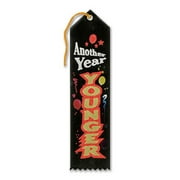 Pack of 6 Black "Another Year Younger Award" School Award Ribbon Bookmarks 8"