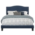 thumbnail image 5 of Porch & Den  Olney Blue Velvet Upholstered Bed 49.25H x 57.75W x 82.5L, 5 of 5