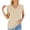 A-Beige, variant on Womens V-Neck Tank Tops Casual Loose Sleeveless Cotton Blend Shirts Basic Solid Color Spring Summer Tanks Ladies Office Work Blouses Sales Today Wine M