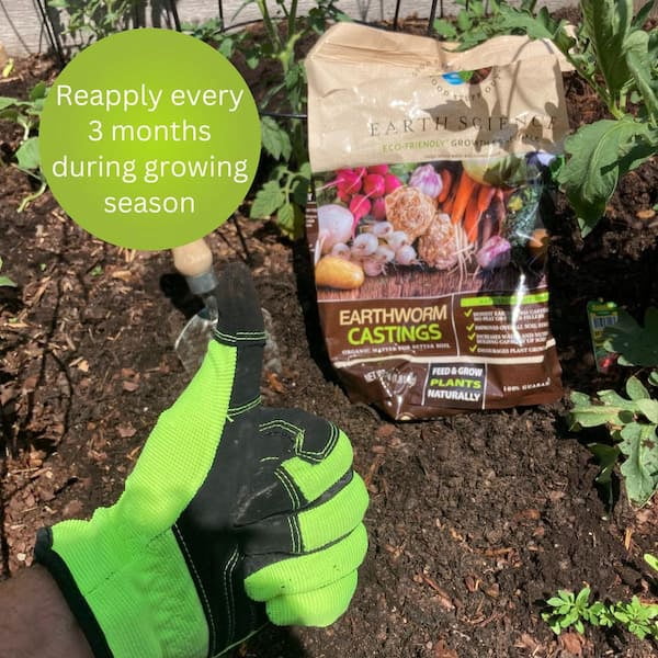 Earth Science Organic Earthworm Castings, 12 lb, Improves Soil Health, Promotes Vibrant Growth, Natural Food for Indoor & Outdoor Plants – Soil Builder for Vegetable Gardens