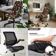 thumbnail image 2 of Xoenoiee Mushroom Flower Leaves Print Office Chair Cover with Armrest Covers Set, 3 Pieces Universal Stretch Desk Chair Cover, Anti-Slip Computer Chair Slipcovers with Elastic Bottom, Large, 2 of 6