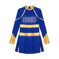 thumbnail image 3 of YONGHS Cheer Leader Costume for Girls Cheerleading Uniform Complete Outfit Halloween Dress Up Blue 14, 3 of 5