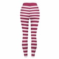 thumbnail image 5 of Women's Leggings Striped Print 4-Way Stretch Casual 2026 Trendy Holiday Athletic Pants, 5 of 5