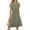 Green, variant on Womens Summer Dresses, Flowy Dresses for Women, Solid Color Round Neck Sun Protection Short Sleeve Top