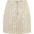 thumbnail image 2 of Womens Wool Plaid Mini Skirt Fall Winter High Waisted Bodycon Pencil Skirt, 2 of 7