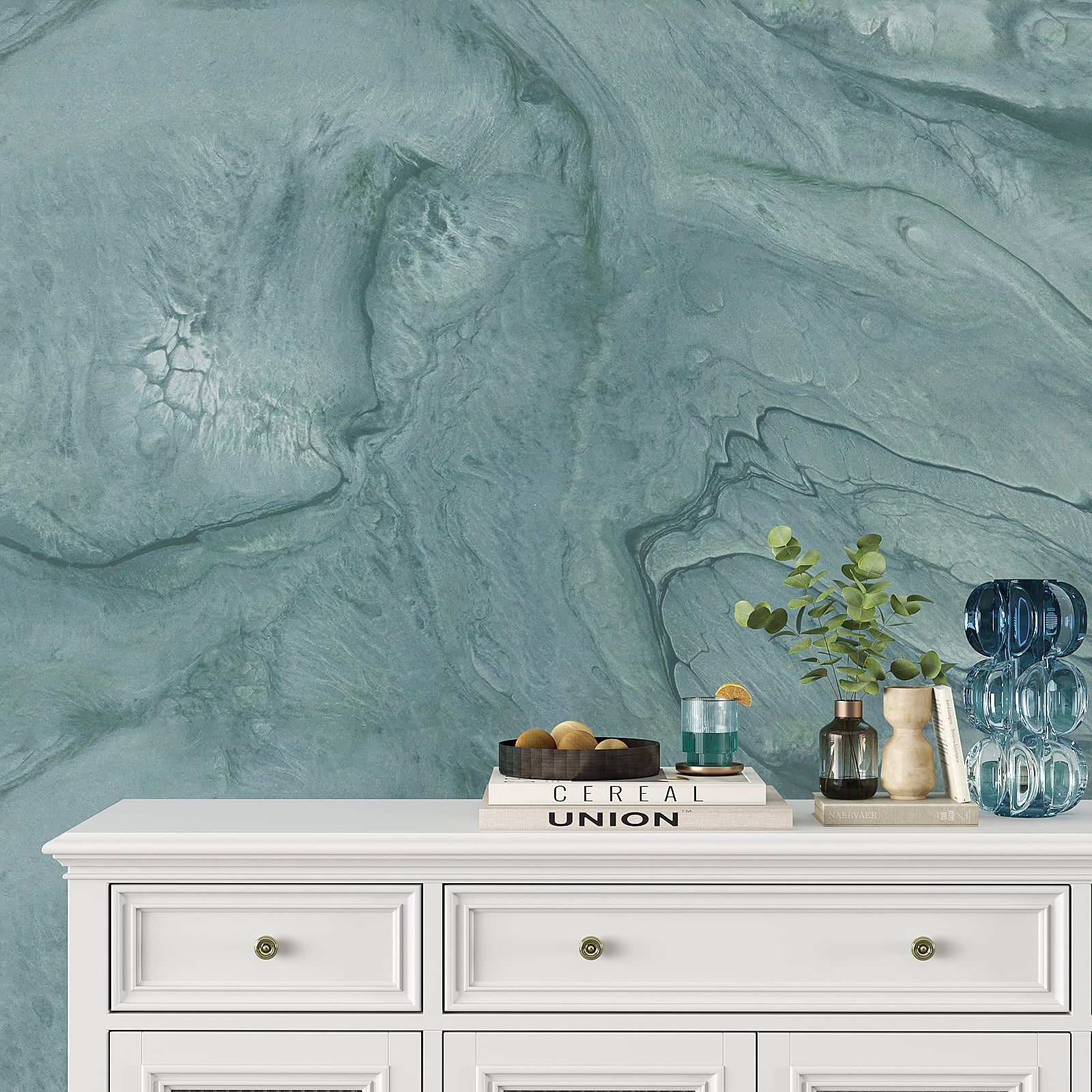 VEELIKE 15.7''x354'' Blue Marble Contact Paper for Countertops Waterproof Peel and Stick Blue Marble Contact Paper for Kitchen Self Adhesive Marble Wallpaper Vinyl Roll for Bathroom Backsplash