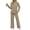 Grey Khaki, variant on MOSHU Two Piece Sets for Women Casual Fall Outfits Sets Slit Side Stiching Tops and Wide Leg Pants with Pockets Trendy Cozy Tracksuits