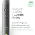 thumbnail image 5 of AquaSonic Vibe Electric Toothbrush Set - ADA Accepted, Rechargeable, 4 Modes, Travel Case, 8 Brush Heads - Charcoal Metallic Silver, 5 of 7