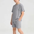 thumbnail image 3 of Ultrave Boys Athletic Summer Outfits Short Sleeve Casual Top and Comfy Shorts 2 Piece Set for 1-12Y, 3 of 8