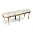 thumbnail image 2 of Zentique ZEN03 E272 A003 Michel Tufted Bench, Natural Linen - 62 x 20 x 16 in., 2 of 5