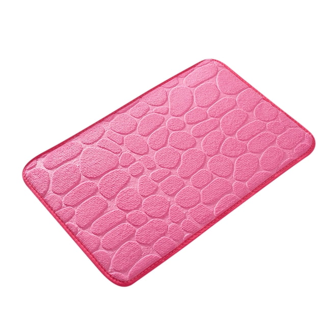 Pompotops 1pc Memory Foam Bath Rug Embossed Bathroom Mat Water Absorbent And Washable Bath Rugs, Non-Slip, Thick, Soft And Comfortable Carpet For Show Clearance