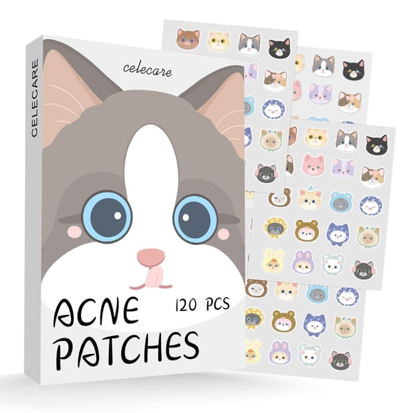 Pegatinas CELECARE para acné Pimple Patches con ácido salicílico, 120 unidades