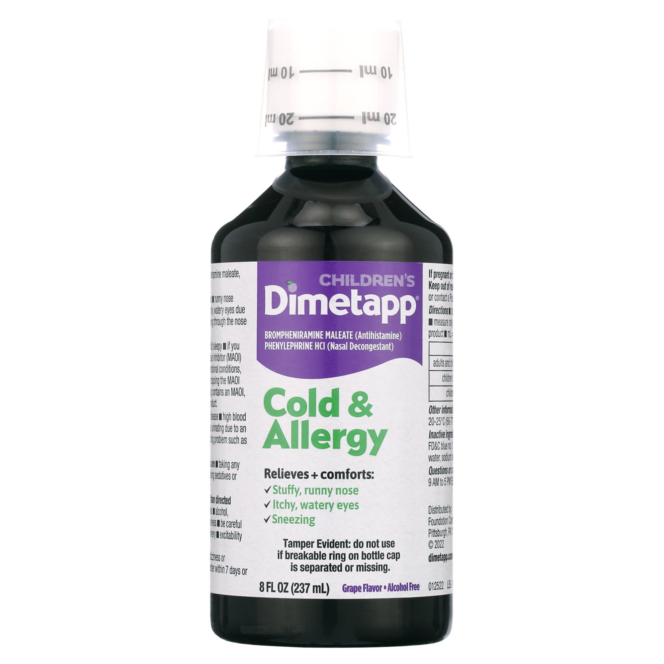Dimetapp Children's Cold & Allergy Grape 8 oz (Pack of 2)