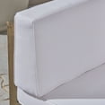 thumbnail image 3 of Frankie Outdoor 5 Piece Acacia Wood V-Shaped Sectional Sofa Set and Cushions, Gray, White, 3 of 17