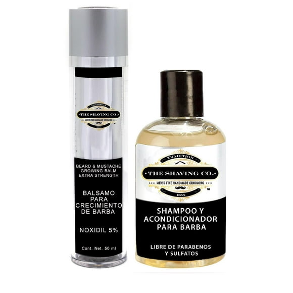 Kit Bálsamo De Crecimiento Con Noxidil Y Shampoo De Barba amarillo 1