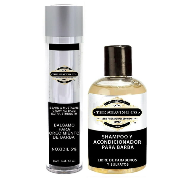 Kit Bálsamo De Crecimiento Con Noxidil Y Shampoo De Barba amarillo 1