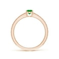 thumbnail image 2 of Angara Natural 0.4 Ct. Emerald Solitaire Ring in 14K Rose Gold for Women (Ring Size: 11.5), 2 of 9