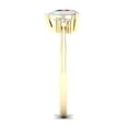 thumbnail image 4 of Imperial Gemstone 10K Yellow Gold Pear Cut Ethiopian Opal 1/20 CT TW Diamond Women's Ring, 4 of 5
