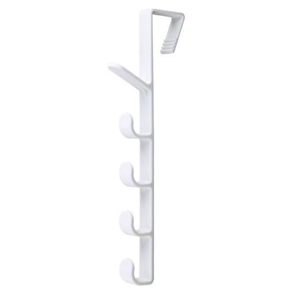 Over The Door Hook Bathroom Door Towel Rack Coat Hanger 5 Plastomer Hook for Clothes, Scarfs, Hats, Towel