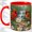 Red, variant on Cardinal Pair Waterfall Coffee Mug, Red Cardinal Mug, Morning Tea Cup for Home, Birds on Branch with Pink Blossoms and Butterflies, Forest Bird Art, Kitchen Accent, Nature Lover