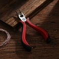 thumbnail image 4 of 1pc Carbon Steel Jewelry Pliers Round Nose Pliers Wire Cutter Polishing Gunmetal 130x65x18mm, 4 of 6