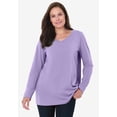 thumbnail image 6 of Woman Within Plus Size Perfect Long-Sleeve V-Neck Tee, 6 of 6